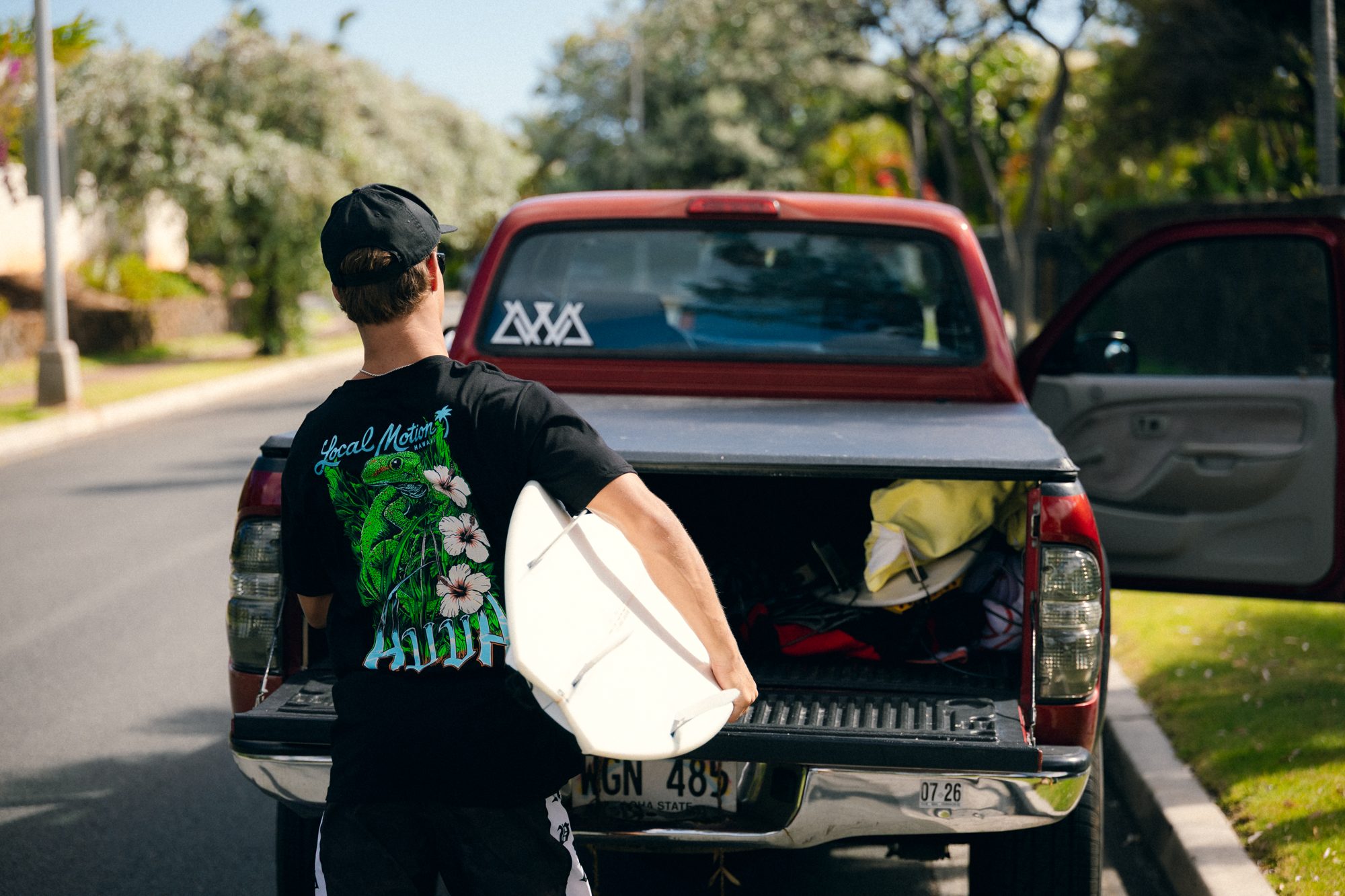 Boards loaded up before a session