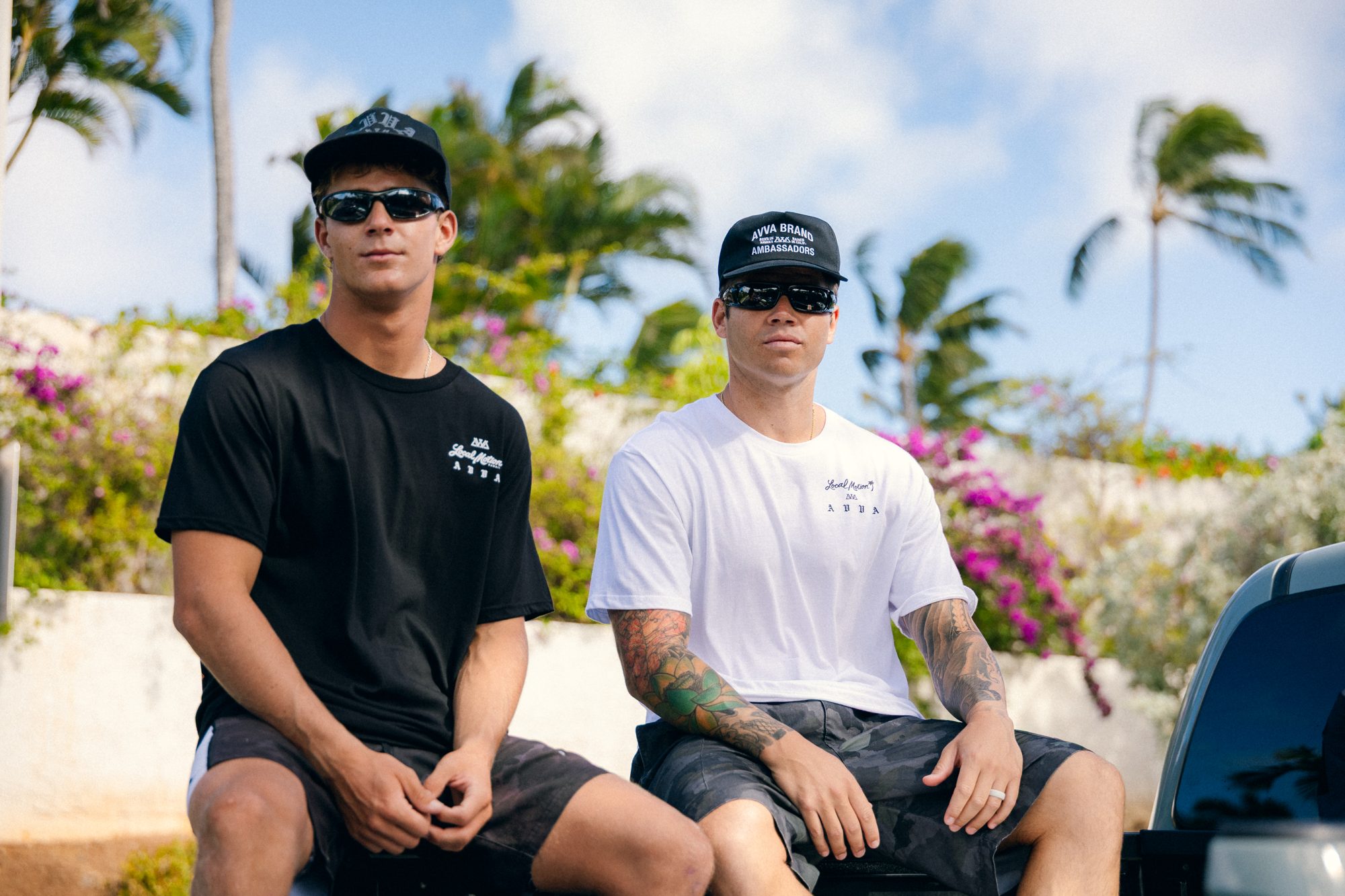 Local Motion x AVVA collection — team riders on Oʻahu